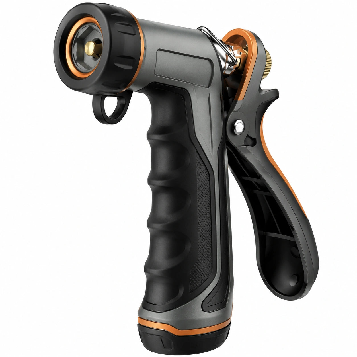 Pistola irrigazione da giardino in plastica e metallo nera arancione con getto regolabile
