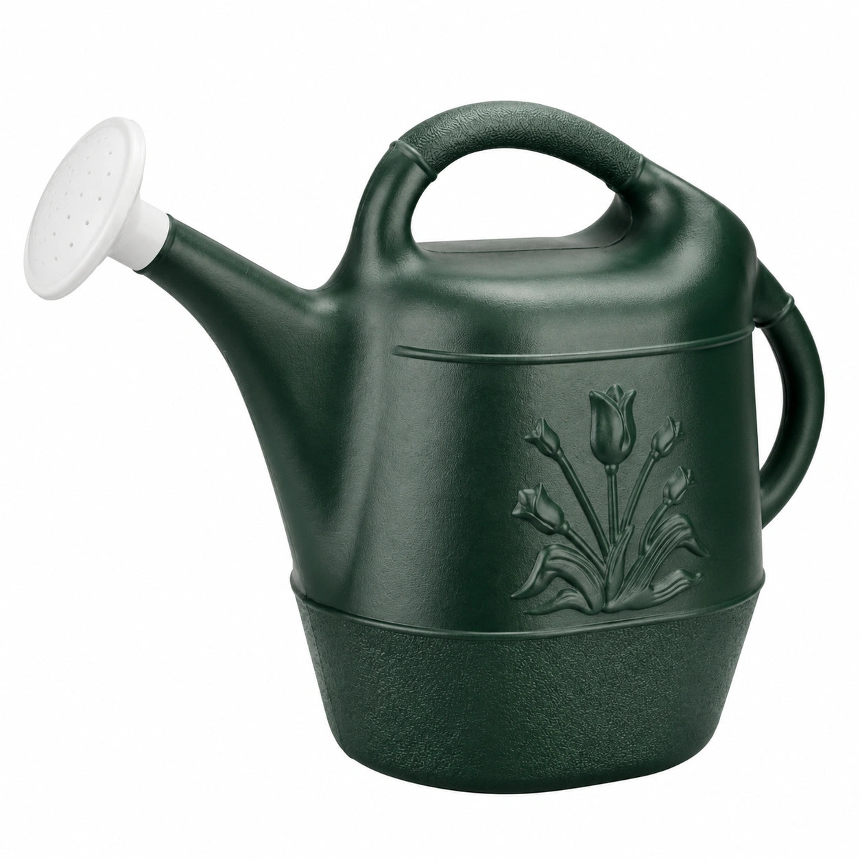 Annaffiatoio 10 L in plastica verde scuro con doccetta e doppia impugnatura per giardino