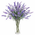 Bouquet di fiori artificiali 75 cm viola in tessuto e plastica decorativo