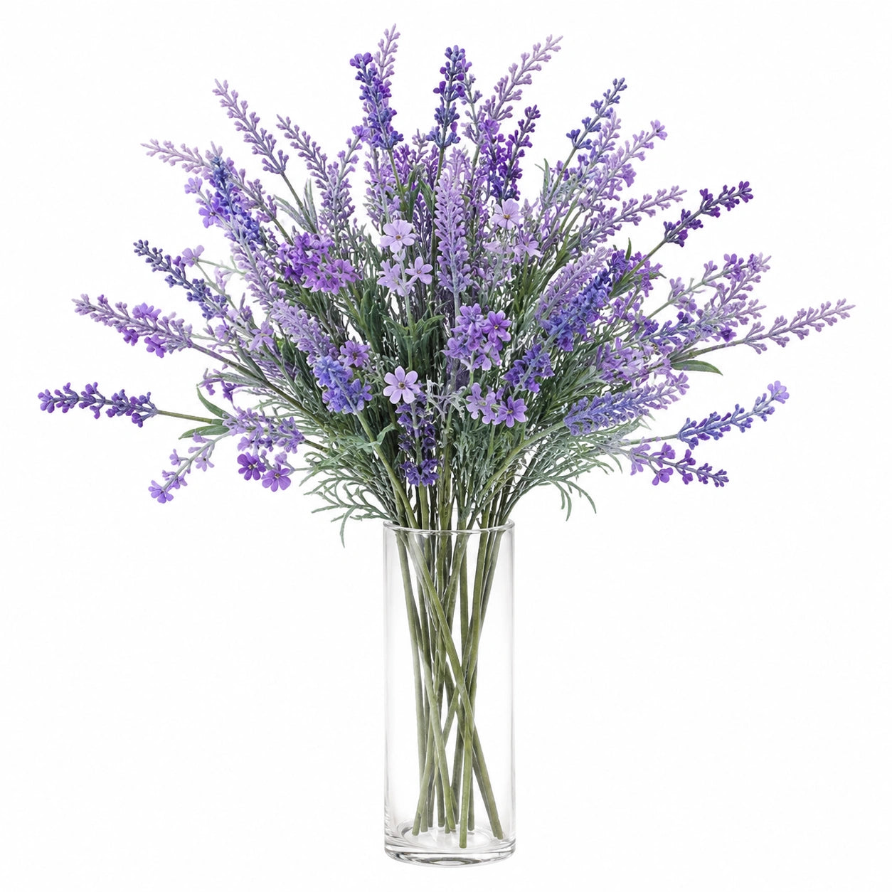 Bouquet di fiori artificiali 75 cm viola in tessuto e plastica decorativo